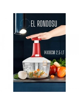 Pratik El Rondosu Üstten Basmalı 5 Bıçaklı 2.5 LİTRE 14X18CM 720896