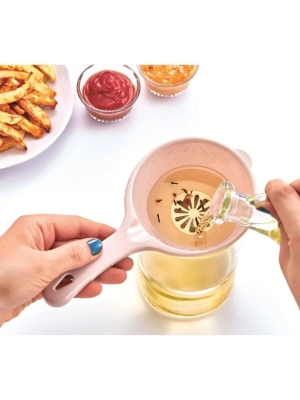 ®  Pratik İnce Elekli Mutfak Gereci Sıvı Yağ Süzgeci