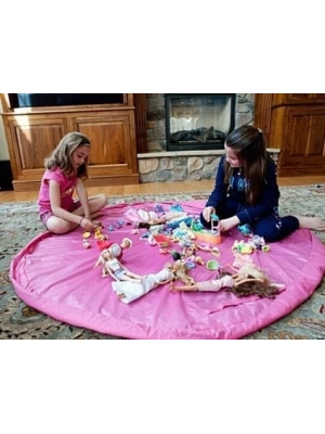 ®  Pratik Taşınabilir Pembe Oyuncak Toplama Örtüsü Oyun Parkı Hurcu