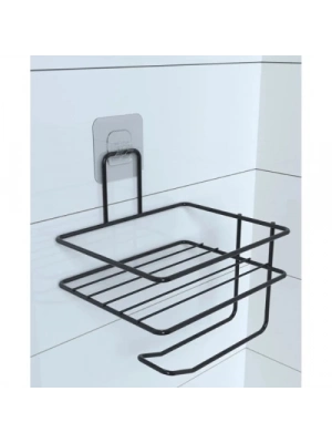 Pratik Yapışkanlı Metal Tuvalet Kağıdı Tutucu