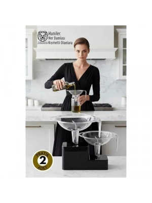 ® Premium 2li Şeffaf Huni Seti: İtalyan Tasarımı BPA Free Kristal Netliğinde Kusursuz Akış