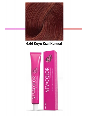 Premium 6.66 Koyu Kızıl Kumral - Kalıcı Krem Saç Boyası 50 g Tüp