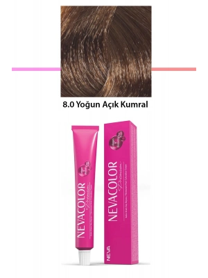 Premium 8.0 Yoğun Açık Kumral - Kalıcı Krem Saç Boyası 50 g Tüp