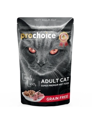 Pro Choice Tahılsız Kuzu ve Ciğerli Yetişkin Konserve Kedi Maması 1 Adet 85 Gr