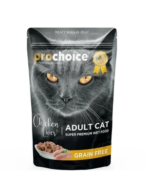 Pro Choice Tahılsız Tavuk ve Ciğerli Yetişkin Konserve Kedi Maması 1 Adet 85 Gr