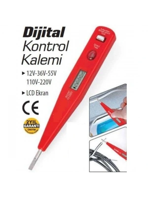 Profesyonel Dijital Kontrol Kalemi Tornavida Voltaj Ölçer