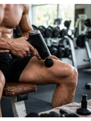 ® Profesyonel Masaj Tabancası Sporcu Masaj Aleti 4 Başlıklı Şarjlı Titreşimli