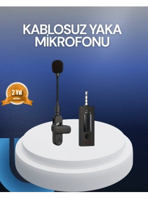 Profesyonel Ses Kayıt İçin Kablosuz Mini Yaka Mikrofonu