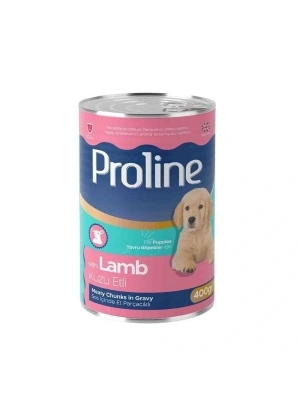 Proline Sos İçinde Et Parçacıklı Kuzu Etli Yavru Konserve Köpek Maması 400 Gr 1 Adet