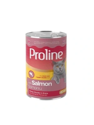 Proline Sos İçinde Et Parçacıklı Somonlu Yetişkin Konserve Kedi Maması 1 Adet 400 Gr