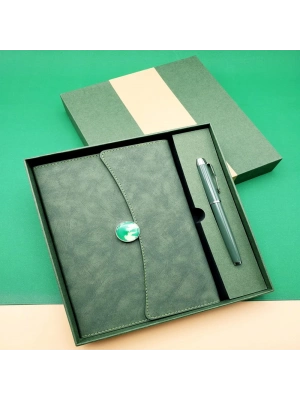 Promosyon Defter Kalem Seti Yeşil Renk