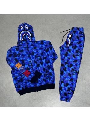 Pubg Bape x Shark Eşofman Takımı - Mavi