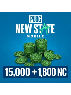 Pubg New State Mobile 15.000 + 1.800 Nc
