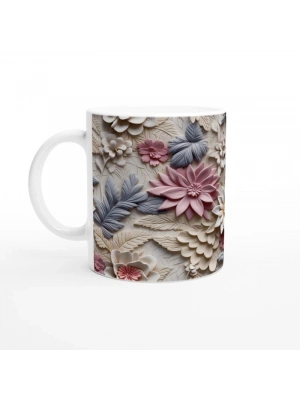 Pudra Baharı Çiçekli Kupa Bardak