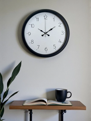 ® Pure Time Black 40 Cm Metal Duvar Saati