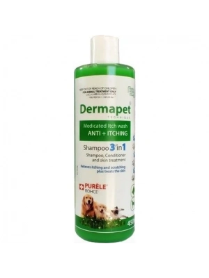 Purele Dermapet Kedi Köpek Şampuanı 3in1 Plus 450 ml