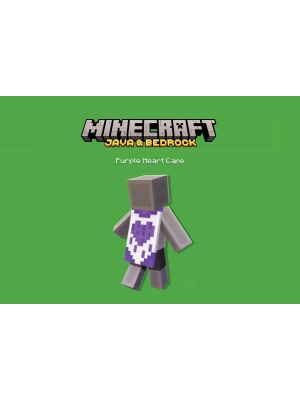 Purple Heart Cape Minecraft Java & Bedrock Edition Dlc