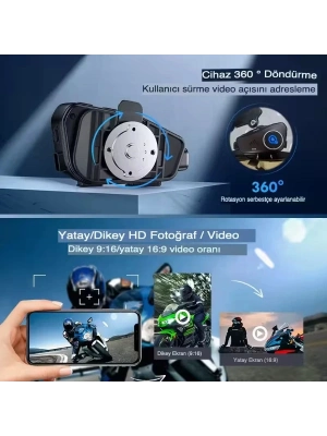 Q28 Kameralı Motosiklet Kask Kulaklığı