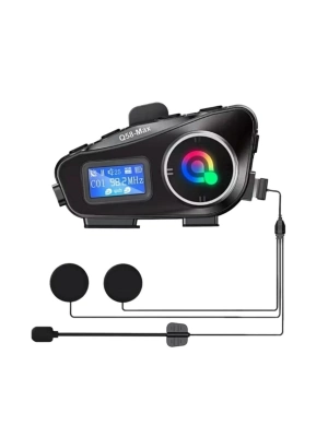 ®  Q58 Motorsikletler İçin Fener Özellikli SD Kart Bölümlü LCD Ekranlı Kablosuz Bluetooth Kulaklıklı – Suya Dayanıklı Kask Kulaklığı
