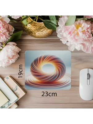 Radial Işıklı Torus Şekli Mouse Pad - 19x23 cm 2 mm Dikdörtgen İthal Baskılı Mouse Pad