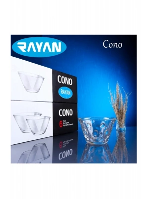 Rayan Cono 6lı Büyük Cam Kase