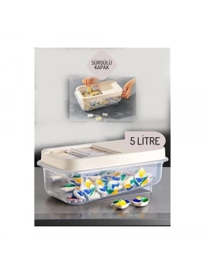 Reagan Tablet ve Deterjan Saklama Kutusu 5 lt KREM 717734