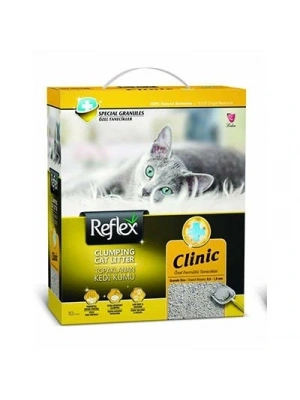 Reflex Klinik Özel Tanecik Süper Hızlı Topaklanan Kedi Kumu 1 Adet 10 Lt