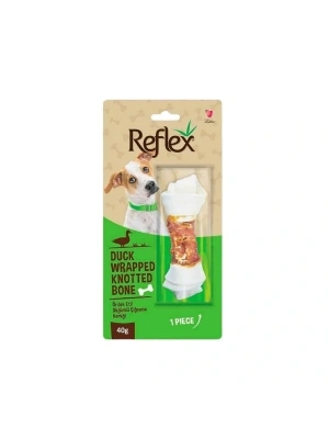 Reflex Ördek Etli Düğümlü Çiğneme Kemiği Köpek Ödülü 1 Adet 40 Gr