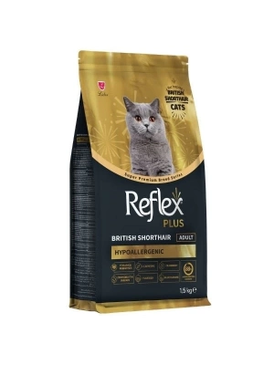 Reflex Plus British Shorthair Tavuklu ve Kızılcıklı Yetişkin Kedi Maması 1.5 Kg