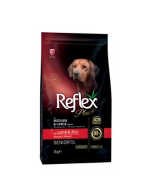 Reflex Plus Kuzulu Orta ve Büyük Irk Yaşlı Köpek Maması 3 Kg