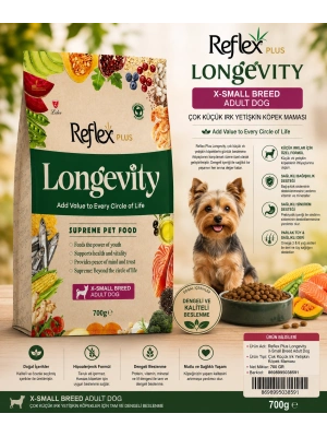 Reflex Plus Longevity Hipoalerjenik Çok Küçük Irk Yetişkin Köpek Maması 700gr
