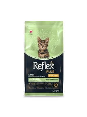 Reflex Plus Sterilised Kitten Tavuklu Kısırlaştırılmış Yavru Kedi Maması 1.5 Kg