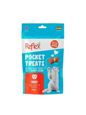 Reflex Pocket Treats Tavuklu Seçici Kediler için Kedi Ödül Maması 1 Adet 60 Gr