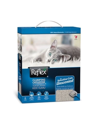 Reflex Sensitive Kokusuz Bentonit Doğal Kedi Kumu 1 Adet 6 Lt