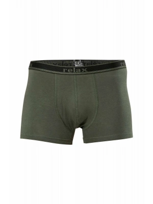 Relax Pamuklu Esnek Erkek Boxer Haki - 1268A