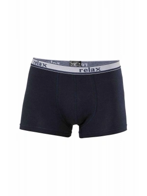 Relax Pamuklu Esnek Erkek Boxer Lacivert - 1268A
