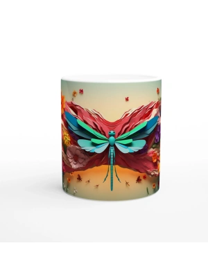 Renk Cümbüşü İçinde Yusufçuk Temalı Baskılı Kupa Bardak