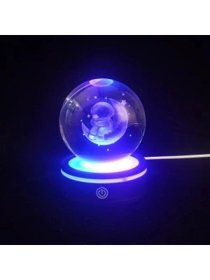 Renk Değiştiren Yeni Nesil Usbli Dönen Cam Küre