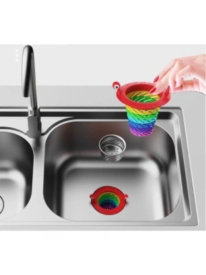 Renkli 6 Kademeli Lavabo Süzgeci