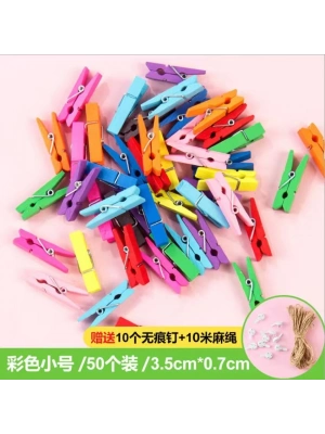 Renkli Büyük Boy Ahşap Mandal