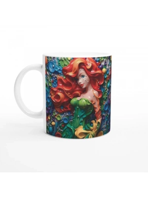 Renkli Deniz Kızı Baskılı Kupa Bardak