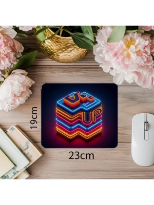 Renkli Geometrik Arka Planlı Mouse Pad - 19x23 cm 2 mm Dikdörtgen İthal Baskılı Mouse Pad