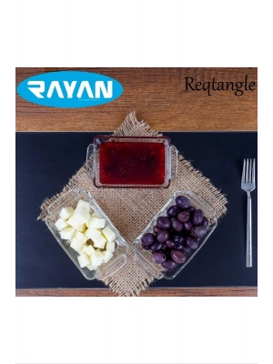 Reqtangle Tekli Dikdörtgen Cam Kahvaltılık Royaleks-81484