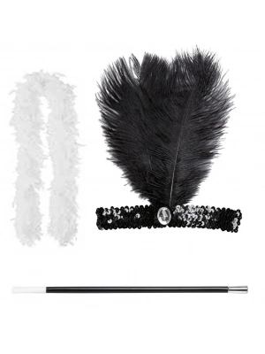 Retro Charliston Aksesuar Seti – Gatsby Kostüm Seti