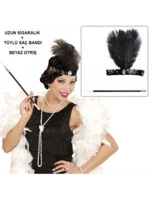 Retro Charliston Aksesuar Seti – Gatsby Kostüm Seti