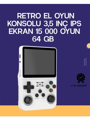 Retro El Konsolu 64 GB – 15.000 Oyun, Geniş Platform Desteği, 3.5” IPS Ekran