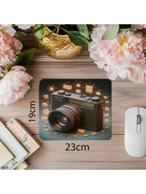Retro Icons’larla Fotoğraf Temalı Mouse Pad - 19x23 cm 2 mm Dikdörtgen İthal Baskılı Mouse Pad