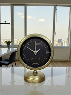 ® Retro Modern Tasarım 25 x 20 Cm Metal Masa Saati