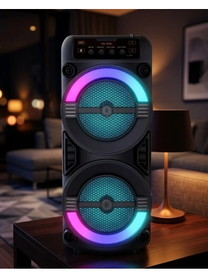 RGB Işıklı Bluetooth Hoparlör Kablosuz Taşınabilir Stereo Speaker