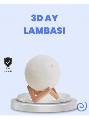 RGB Modlu 16 Renkli Ay Gece Lambası 3D Baskı